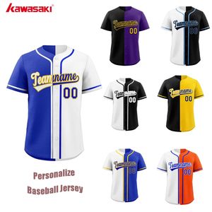 Maillots de Baseball personnalisés, maillot fendu, chemise boutonnée, sport, nom imprimé personnalisé, numéro pour hommes, femmes, enfants, 240228