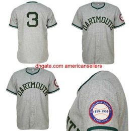 baseball Dartmouth Big Green 1959 Road Jersey Personnalisé Hommes Femmes Jeunes Tout Nom Et Numéro Double