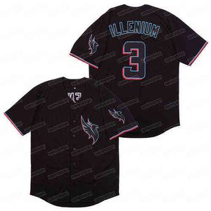 Baseball DJ ILLENIUM Jersey Singer 3 # Blanc Noir All Stitched Fashion version Diamond Edition Mens Youth Baseball Jerseys Fast