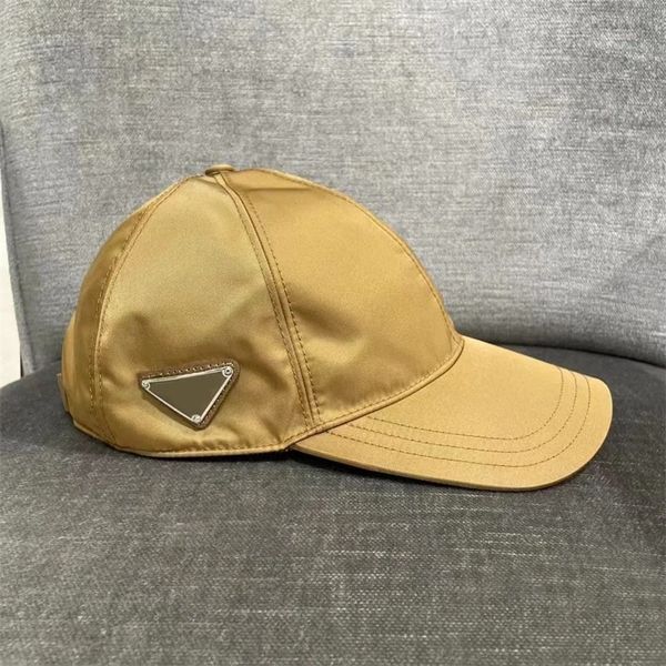 Chapeau de baseball mode nylon chapeaux de créateurs côté avec gorras triangulaires en métal bord incurvé classique simplement élégant été plage pare-soleil casquettes ajustées mode PJ033 e4