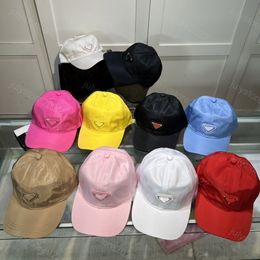 Chapeaux de baseball Designer Nylon Street Ball Caps Fashion Mens Womens Sports Cap Casquette Casquette A réglable Chapeau Cappello Men Luxe Luxe Sunhat Pink Yellow Accessoires