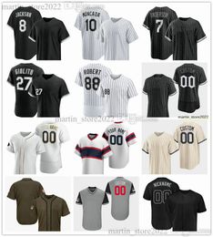 Maillot de baseball 63 Matt Foster 17 Joe Kelly 34 Michael Kopech 58 Jimmy Lambert 40 Reynaldo Lopez 33 Lance Lynn 65 Davis Martin 99 Keynan Middleton 50 Lenyn Sosa Taille S-6XL