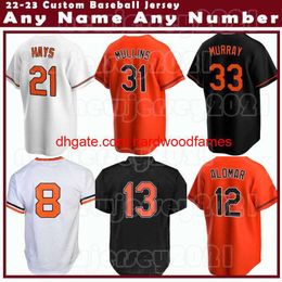 Maillot de baseball Cal Ripken Jr Chris Davis Trey Mancini Rougned Odor Austin Hays Roberto Alomar Eddie Murray Brooks Robinson Jorge Mateo Santander