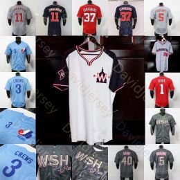 Baseball Jersey Dylan Crews Joey Gallo CJ Abrams Stephen Strasburg James Wood Luis Garcia Jr. Brady House Carter Kieboom Nick Senzel Corbin Grey Meneses Women Youth