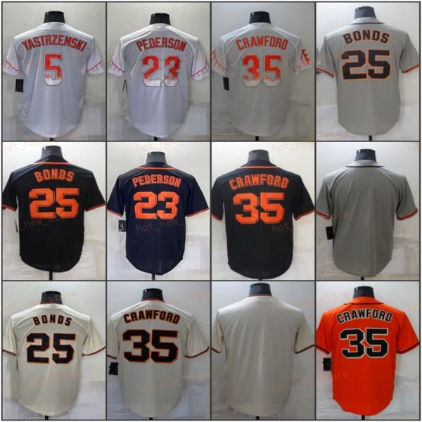 Maillot de baseball Logan Webb Joc Pederson Michael Conforto Brandon Crawford Thairo Estrada LaMonte Wade Jr. Blake Sabol Mike Yastrzemski Buster Posey