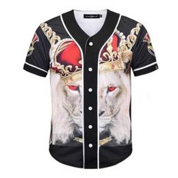 Jersey de béisbol para hombre, camisas de calle de manga corta a rayas, camisa deportiva blanca y negra XAW3001