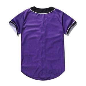 Jersey de baseball Hommes Stripe Street Shirt Shirts Sport Blanc Blanc Chemise Sport Uau858