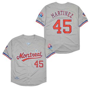 Baseball Jersey Montréal 8 Carter 27 Guerrero 45 Martinez 10 Dawson Jerseys Couture de la broderie de haute qualité Gray extérieur 240412