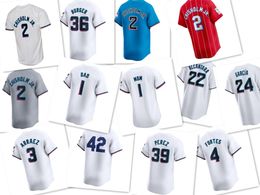 Baseball jerseys 2 Jazz Chisholm Jr. 44 Jesus Luzardo 7 Sanchez 24 Avisail Garcia 58 Jacob Stallings 12 Jorge Soler Nick Fortes 8 Andre Dawson Jersey