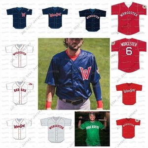 Maillots de baseball 2020 WooSox Worcester Custom Baseall Jersey Mens Womens Youth Stithced Name Stiched Number With High Quality