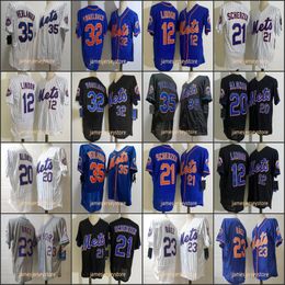 Maillots de Baseball 35 VERLANDER 32 VOGELBACH 12 LINDOR 21 SCHERZER 20 ALONSO 23 BAEZ