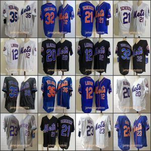 Camisetas de béisbol 35 VERLANDER 32 VOGELBACH 12 LINDOR 21 SCHERZER 20 ALONSO 23 BAEZ Hombres mujeres jóvenes GOGOGO