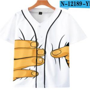 Maillots de baseball 3D T Shirt Hommes Drôle Imprimer T-Shirts Homme Casual Fitness Tee-Shirt Homme Hip Hop Tops Tee 047