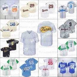 Honkbalshirts Honkbal thuisshirt Ness 1953 Browns 80's Montreal Jim bouton 56 Seattle Pilots Tokyo Kyojin The Warriors Furies