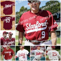 Maillots de baseball personnalisés 2021 NCAA Stanford Baseball College Jersey Brock Jones Drew Bowser Brendan Beck Edman Stephen 25 Piscotty Jeunesse Adulte