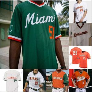 Maillots de baseball Custom College Baseball Miami Jersey 47 C. DEL CASTILLO JACOBY LONG ALEX TORAL ANTHONY VILAR YOHANDY MORALES DOMINIC PITELLI GABE RIVERA