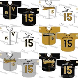 Maillots de Baseball Personnalisé Vanderbilt Commodores Baseball Jersey Femmes Jeunes Hommes Blanc Tous Cousu Baseball Maillots Rapide Livraison Gratuite