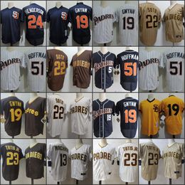 Baseball jerseys Home Jersey 22 Paores Soto 13 Hado 23 andiego Tatis Jr 51 Hoffman 19 Padres Gwynn 24 Henderson Men Women Youth