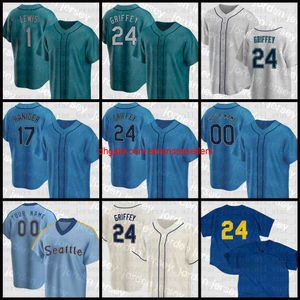 Jerseys de béisbol Jersey Ken Griffey Jr. Hombres Jake Fraley Mujeres Tom Murphy Luis Torrens Jarred Kelenic Abraham Tor