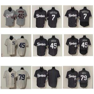 Jerseys de baseball Jersey White Sox 45 # 79 # NOUVEAU