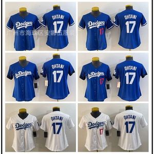 Jerseys de béisbol Ropa de trote 2024 Dodgers Jersey Femenino Tamaño 17 OHTANI Equipo de Japón bordado Otani Shohei Fan Edition