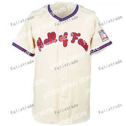 Baseball Jerseys Men Youth Hall of Fame 2019 Hof Cream Baseball Jerseys Shirt Dubbele gestikte hoogwaardige groothandel