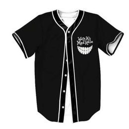 Jerseys de béisbol para hombre camisa de béisbol estampada 3D unisex camisetas de manga corta 2021 camiseta de verano de buena calidad