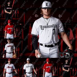 Honkbalshirts NCAA Louisville Honkbalshirt Cameron Masterman Henry Davis Levi Usher Luke Brown 20 Dalton Rushing Alex Binelas Michael Prosecky Kaleb