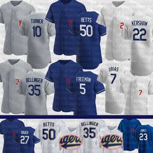 Baseball jerseys Nieuw college 50 Mookie Betts Clayton Kershaw Jersey Cody Bellinger Freddie Freeman Justin Trea Turner Jul