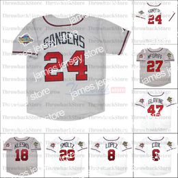 Camisetas de béisbol Béisbol retro 1992 1995 y 1999 Camiseta local 10 Chipper Jones 24 Deion Sanders 27 Fred McGriff