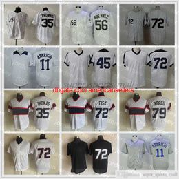 Baseballtrikots Vintage Jersey 72 Carlton Fisk 79 Jose Abreu 56 Mark Buehrle 11 Luis Aparicio 1959 1960 19