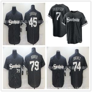 Baseball Jerseys White Sox Chicago Jersey Taille 45 Cardigan T-shirt Version Black Stripe