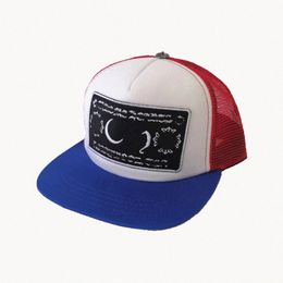 Baseball Mannen Caps Chrome Brief harten hoed kruis bloem Borduren dames Mannelijke Hip Hop Reizen Vizier blauw zwart gorras M4Lb #