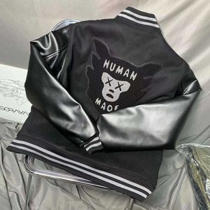 Manteau de baseball pour hommes Uniforme Human Make Veste unisexe Coton Japon Mode Nigo Kaws Head Ins Celebrity Hip Hop B6cv Unique Nich 698