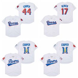 Baseball Moive Beers 44 Joe Coop Cooper Jersey 17 Doug Remer HipHop All Stitched White Team Cool Base Cooperstown Vintage College For Sport Fans Retro Mens College