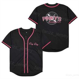 Baseball Moive Pinkys Record Shop aanstaande vrijdag Jerseys Black Pinky's Dayday College University Pure Cotton Ademstown Cooperstown Cool Base Retro Borduurwerk mannen