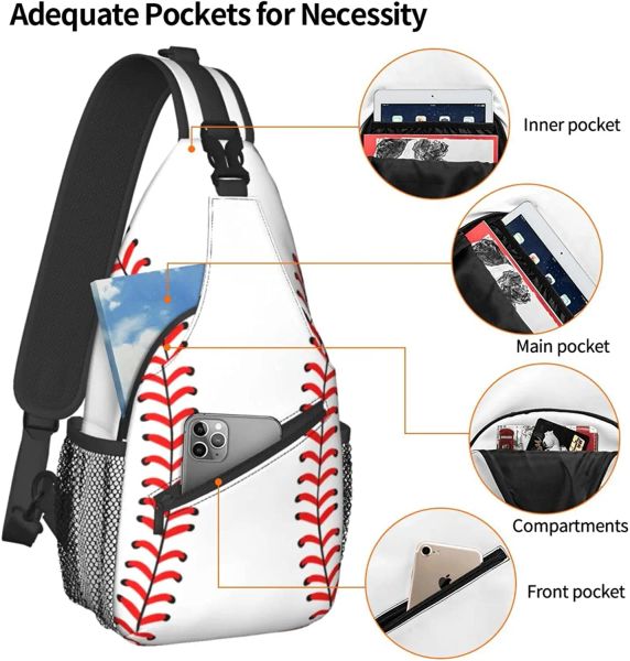 Bolso de béisbol Bolsa de cofre Sport Sport Baseball Crossbody Bolsas para hombre para hombres