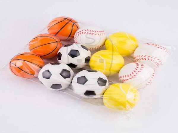 Baseball Soccer Basketball Toy Sponge Sponge Balls 6.3cm Soft PU Foam Ball Seliver Juguetes Novedse Sport Toys Toy BY16538448702