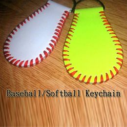 Baseball Softball Sleutel FOBS Sleutelhanger, gepersonaliseerde Lanyard Sport Sleutelhanger