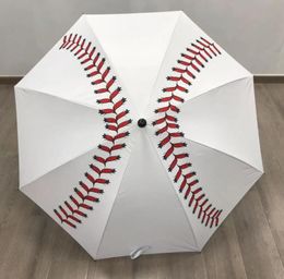 Honkbal stiksels paraplu sport 20 stks nieuwe Cheer toonaangevende Paraplu Automatische Regen Vrouwen Drie-opvouwbare Winddicht Vrouwelijke Waterdichte Parasol