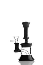 mini vaso de precipitados bongs base sólida pipas de agua bong de vidrio plataforma de dab de aceite Reciclador Quemador de aceite tuberías de agua