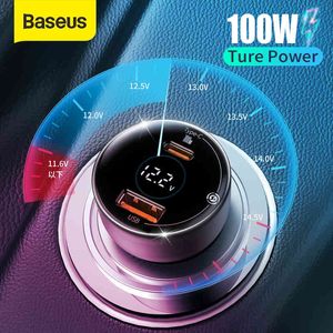 BASEUS 100W Snelle lading QC4.0 QC3.0 PD 3.0 Snel opladen voor iPhone 12 Pro Max Samsung Xiaomi Car Telefoon oplader