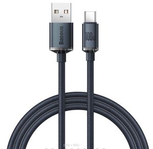 BASEUS 100W USBC TO TYPE Cable C pour MacBook ordinateur portable Tablette 5A PD Câble chargeur de charge rapide pour Samsung Xiaomi USBA