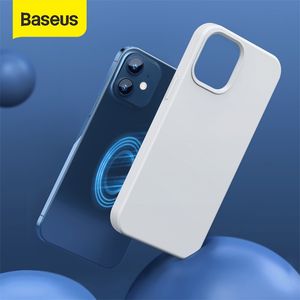 Baseus 12 Pro Coque de téléphone magnétique en gel de silice liquide Simple Protecter Couverture arrière