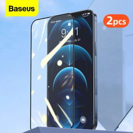 Baseus 2pcs vidrio templado para iPhone 13 12 Pro Max Mini Screen Protector para iPhone Glass Temper Viail Tuber Protector