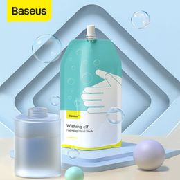 Baseus 300ml Desinfectante de manos en espuma para lavadora de manos con espuma infrarroja Dispensador de jabón con sensor de inducción para baño Cocina (2 bolsas) Y200407