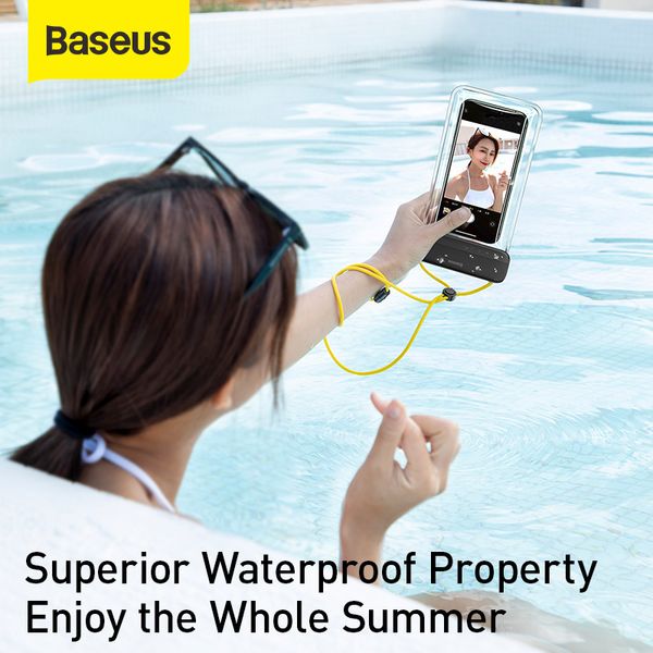 BASEUS 7,2 pouces IPX8 Sac de téléphone imperméable pour iPhone 13 Samsung Xiaomi Pouche imperméable Drift Diving Surfing Phone Bag Couprir le boîtier