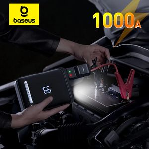 BASEUS Auto Jump Starter 1000A 3 In 1 draagbare noodstarter Power Bank 12V Booster Start inflatorpomp auto luchtcompressor