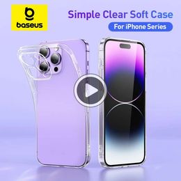 Baseus Clear Case voor iPhone 15 Pro 14 13 12 11 Pro Max Plus Zachte TPU Case voor iPhone XS Max X XR Cover Transparant Telefoon Case