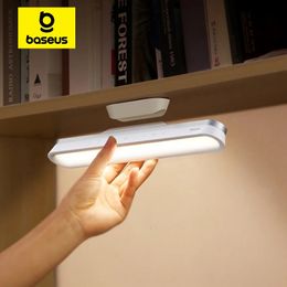 Lámpara de escritorio de Baseus colgante lámpara de mesa led magnética cargable sin pasos gabinete de atenuación luz de luz para la luz del armario de armario 240516